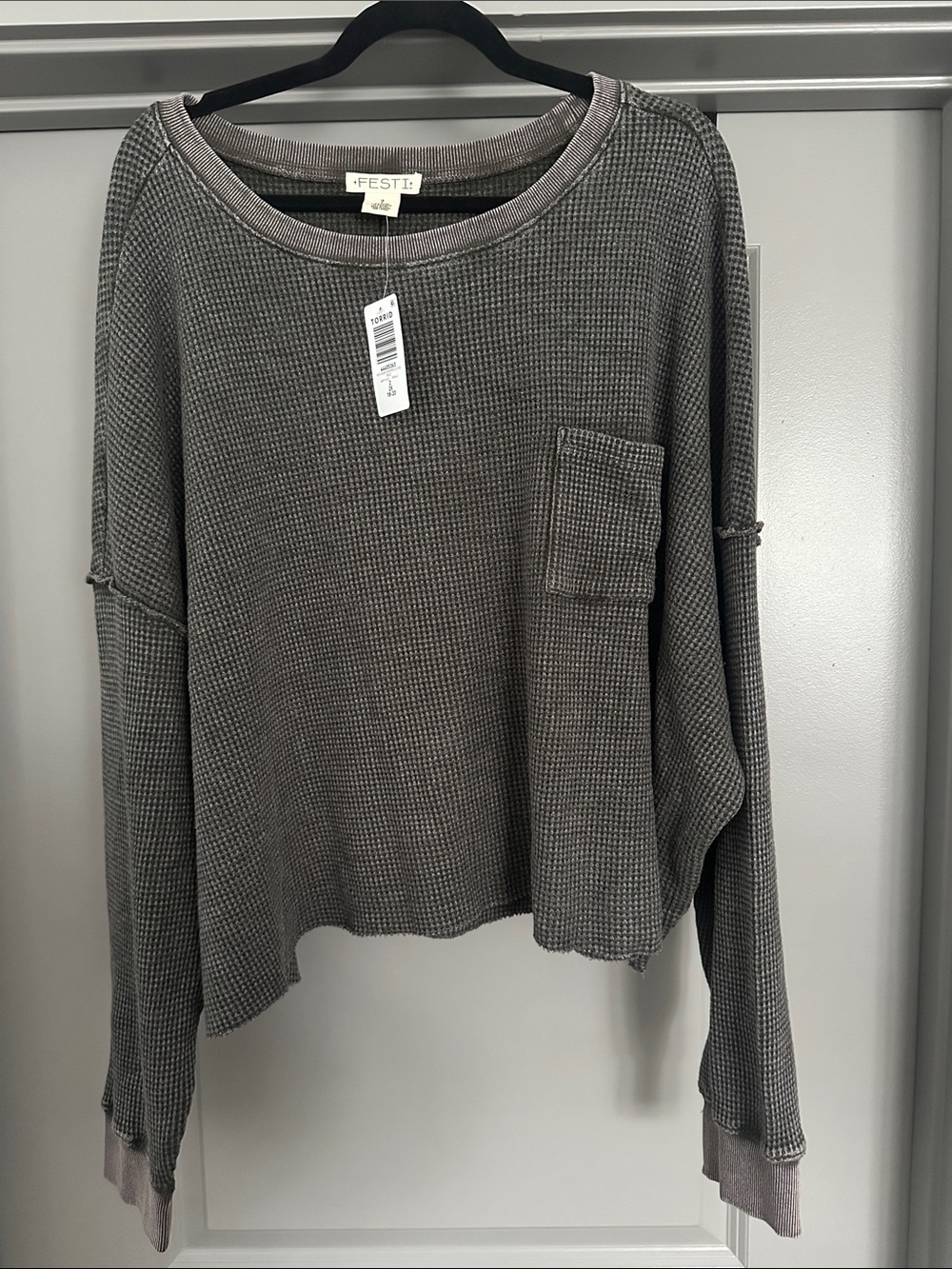 Festi (torrid) | Waffle Knit Long Sleeve Top